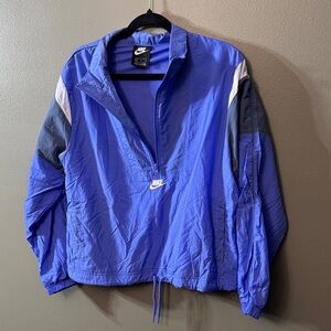 Nike Women's half zip pullover purple, white, and Gray Jacket. Size M
